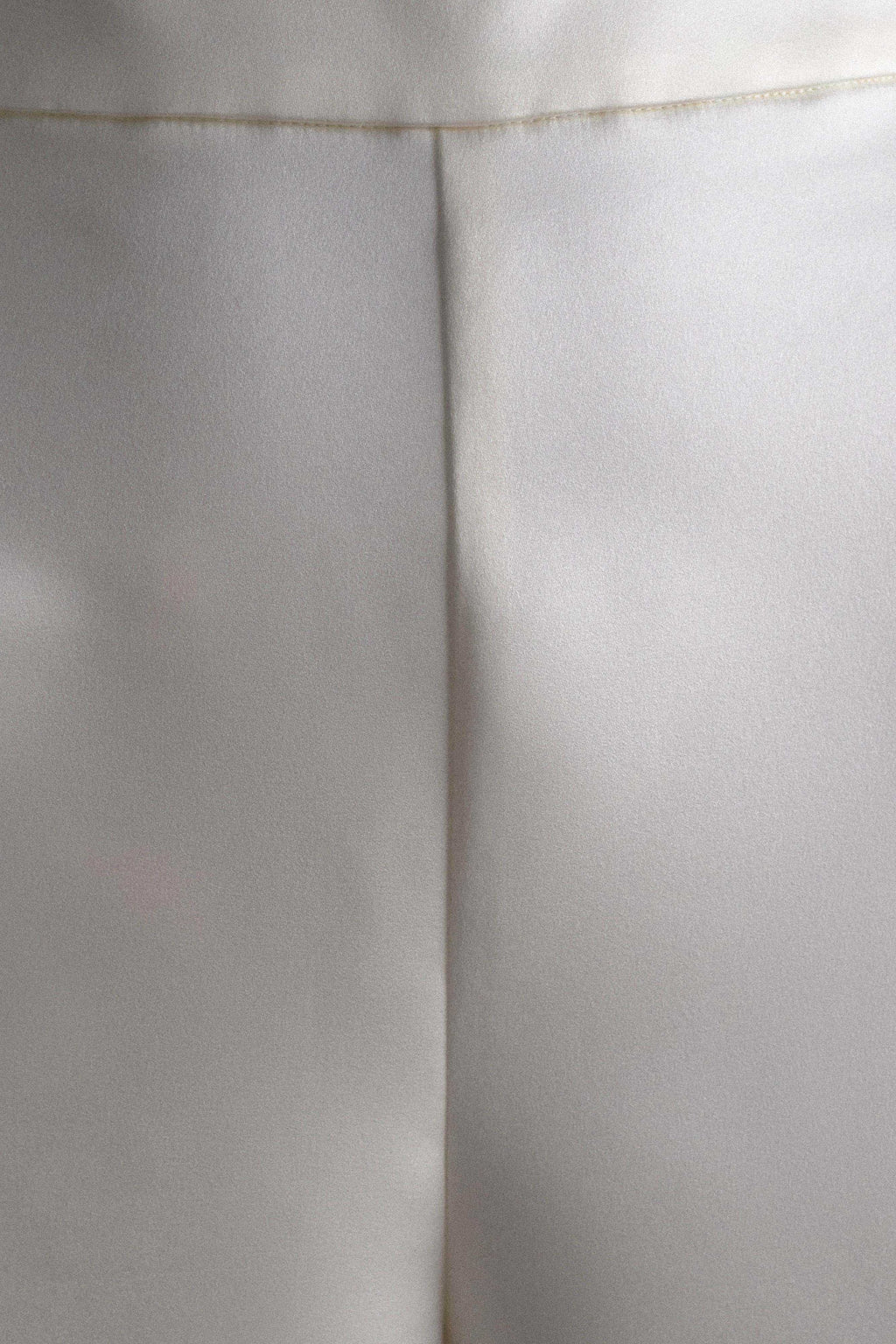 Ada Satin Straight Leg Pant - Ivory