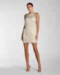 Ivory Beaded Fringe Mini Dress