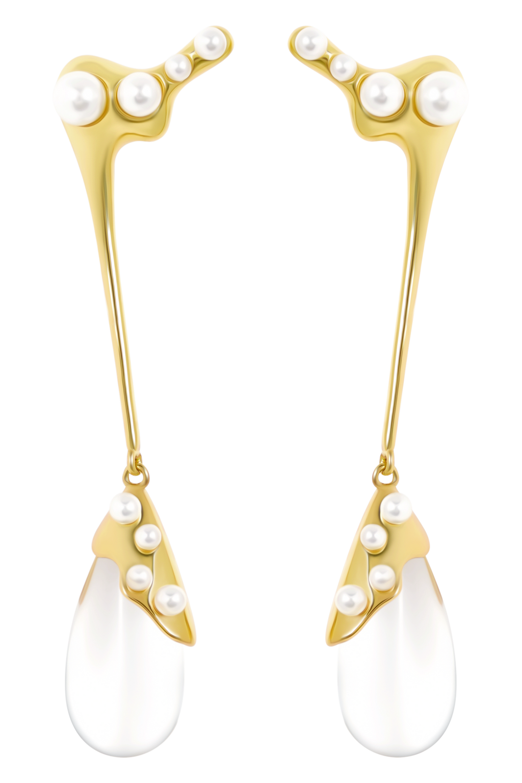 Adelaide Pearl Drop Earrings - Gold