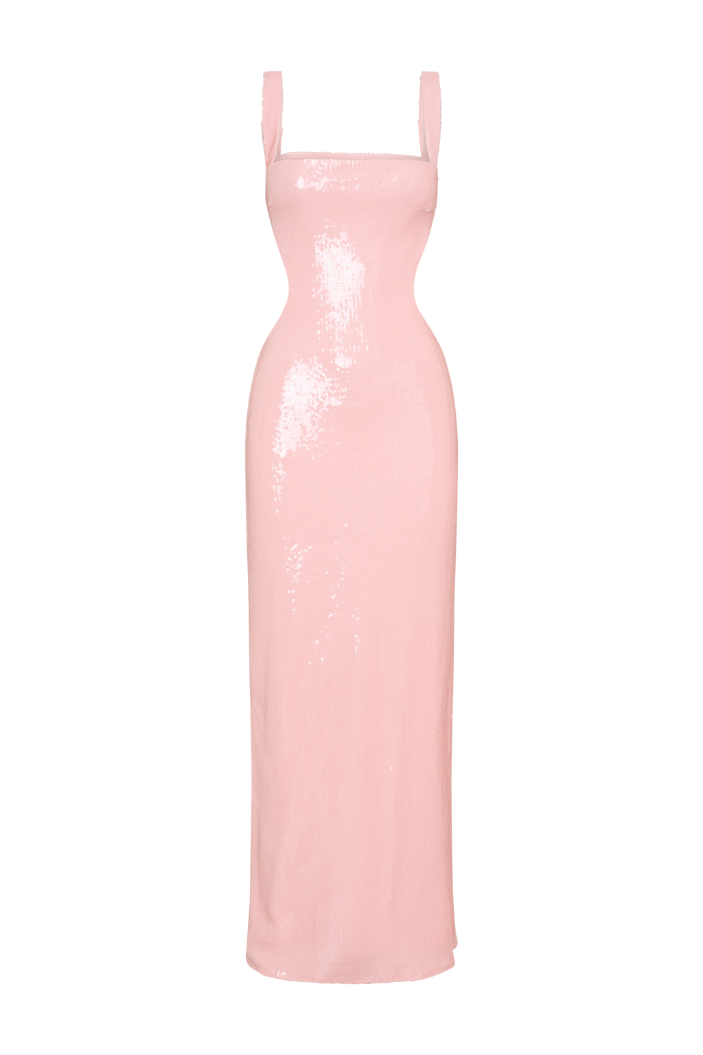 Adoria Sequin Cut Out Maxi Dress - Pale Pink